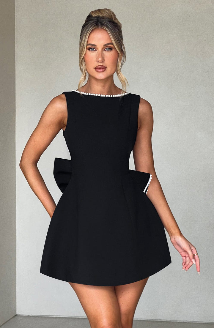Carrie Mini Dress - Black - Celestia Couture