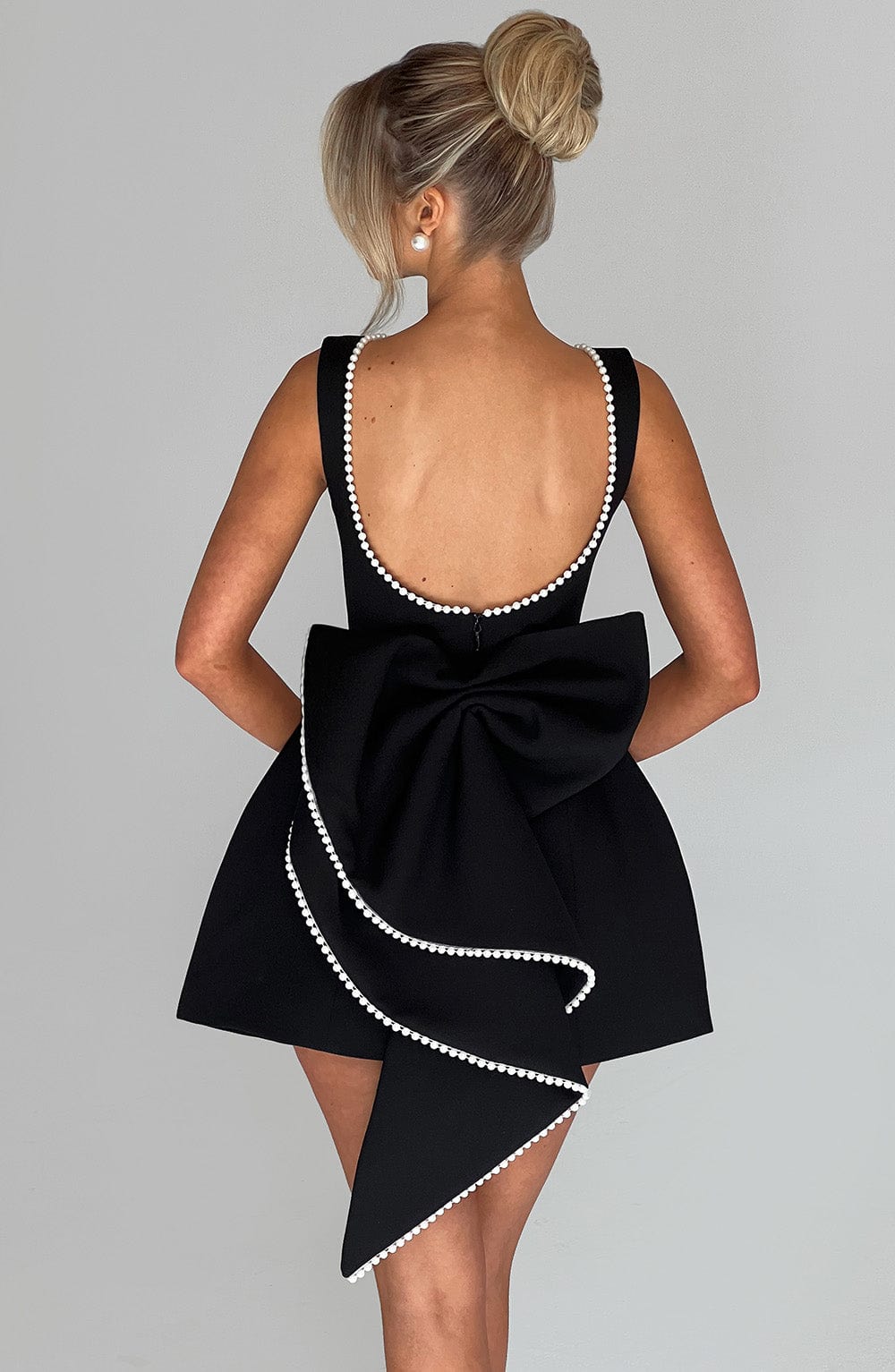 Carrie Mini Dress - Black - Celestia Couture