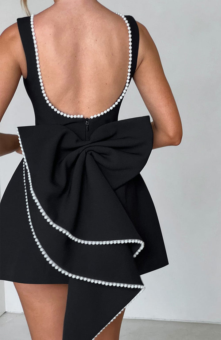 Carrie Mini Dress - Black - Celestia Couture