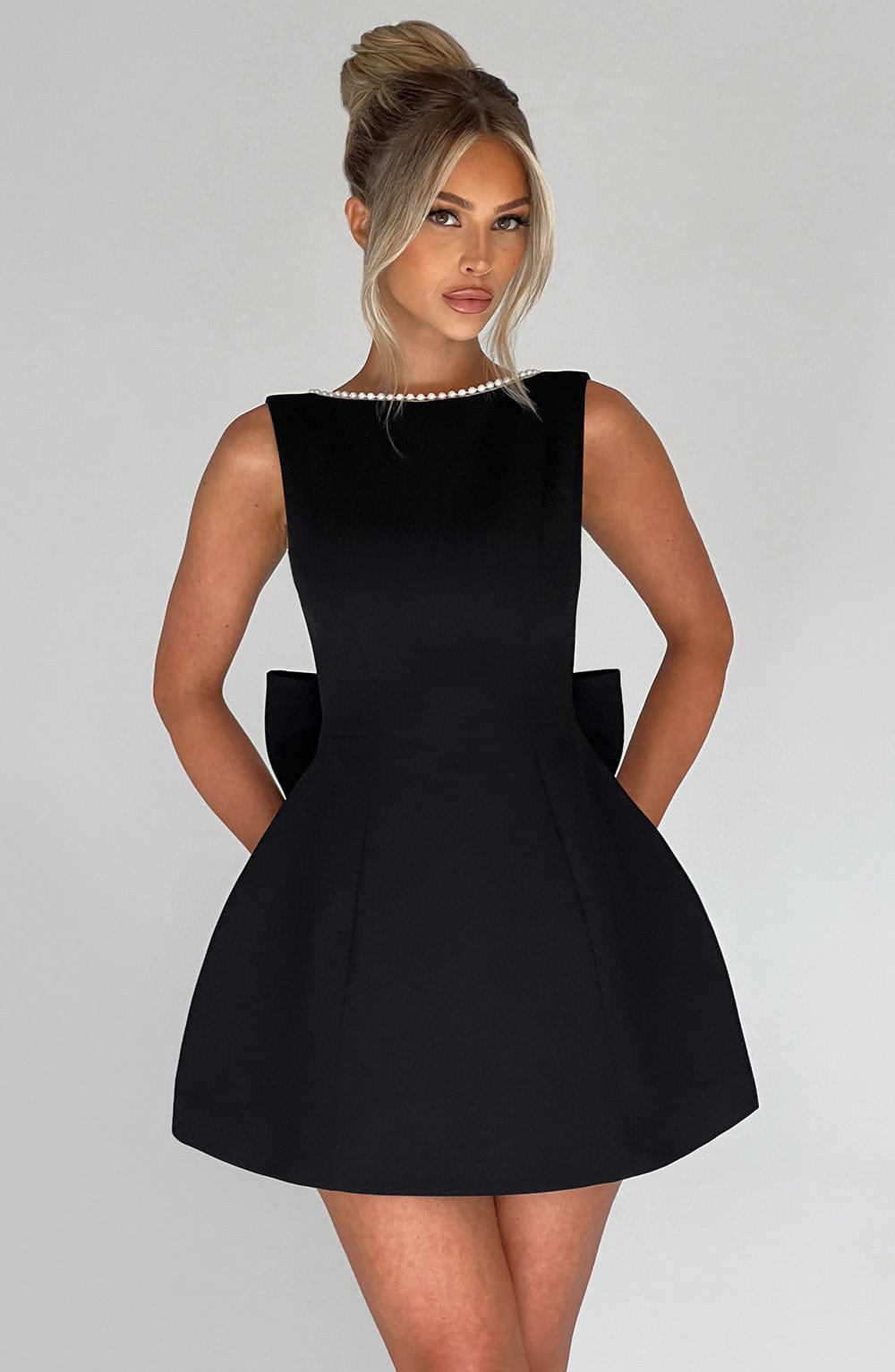 Carrie Mini Dress - Black - Celestia Couture
