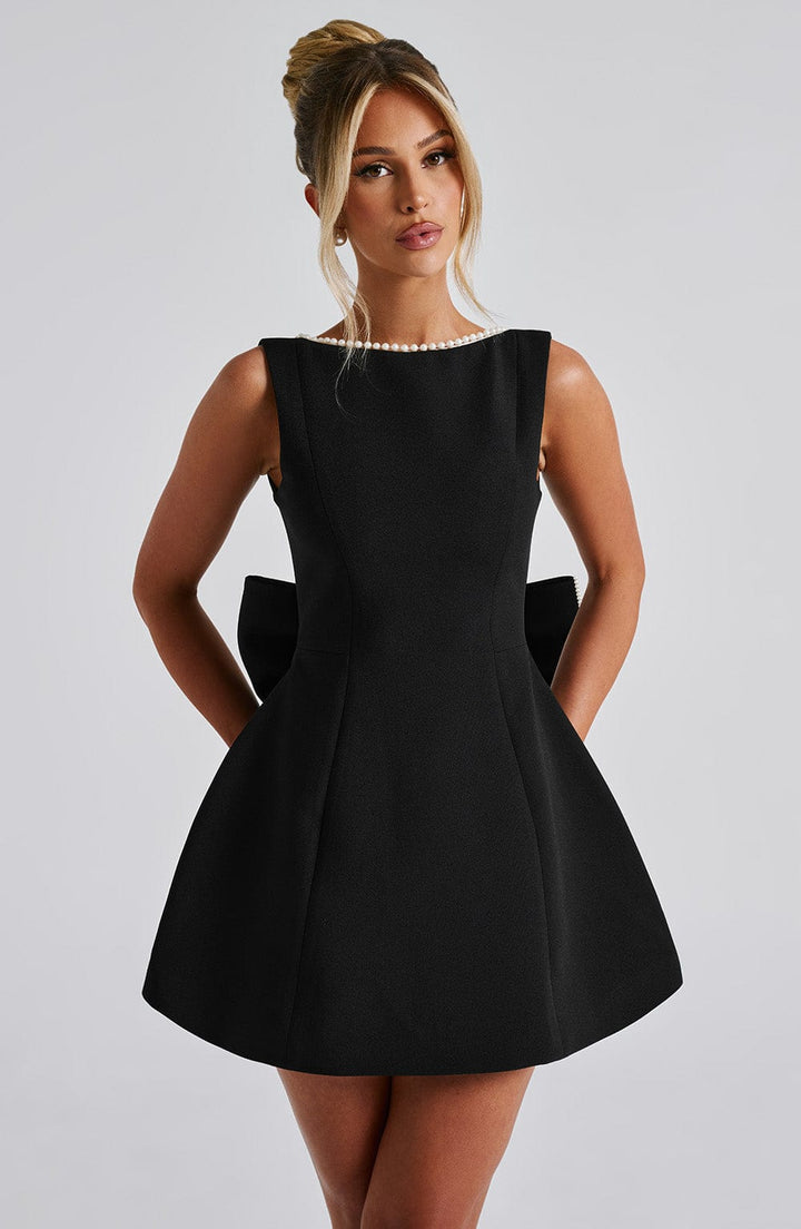 Carrie Mini Dress - Black - Celestia Couture