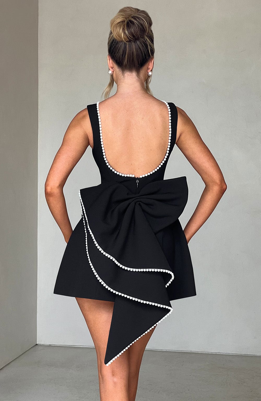 Carrie Mini Dress - Black - Celestia Couture
