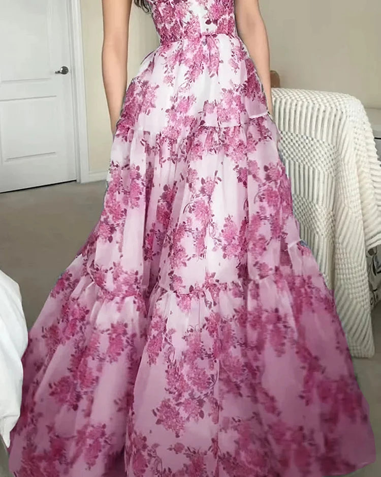 Cloe Enchanted Sleeveless Waist Dress - Celestial Couture