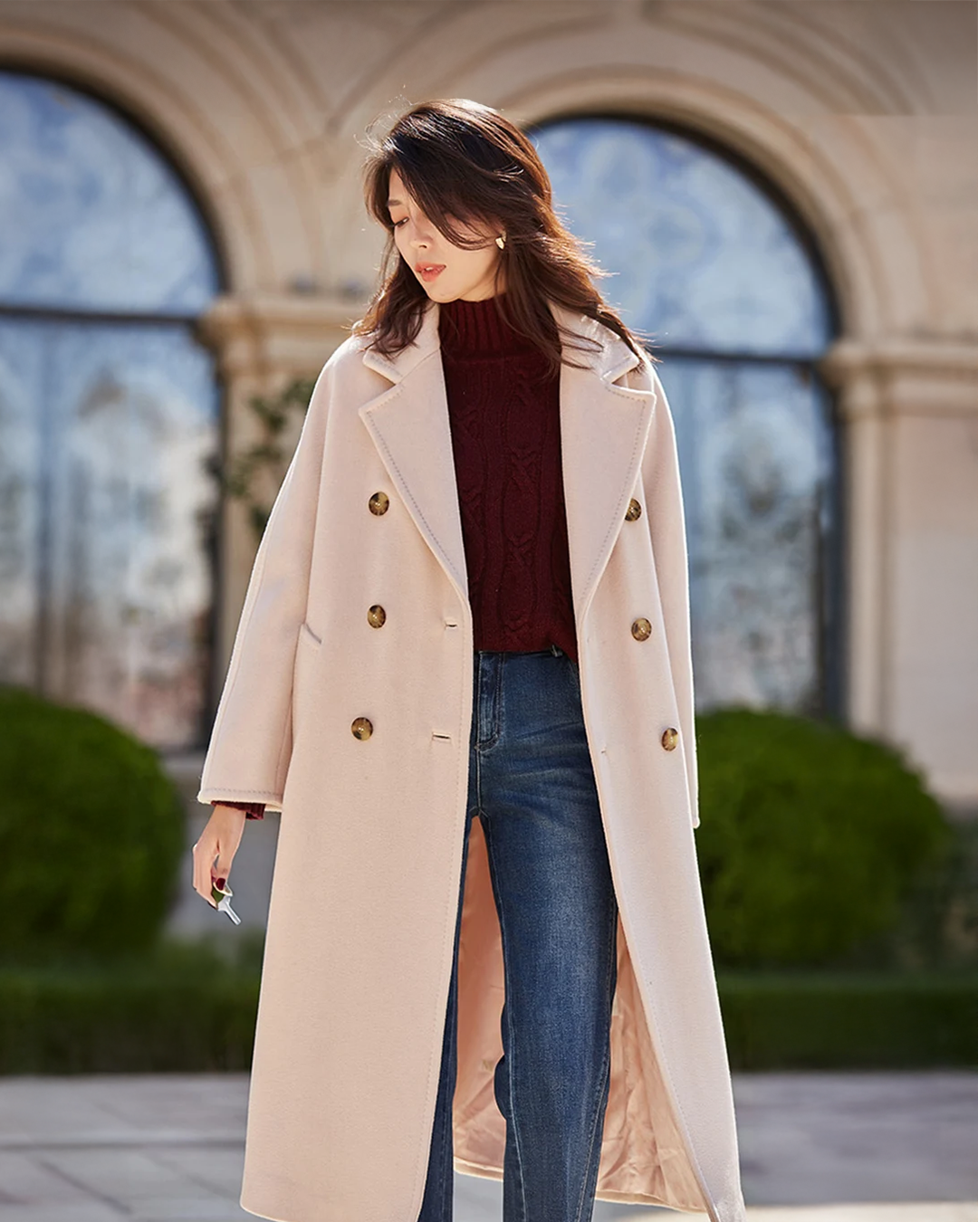 Eria Woolen Trench Coat