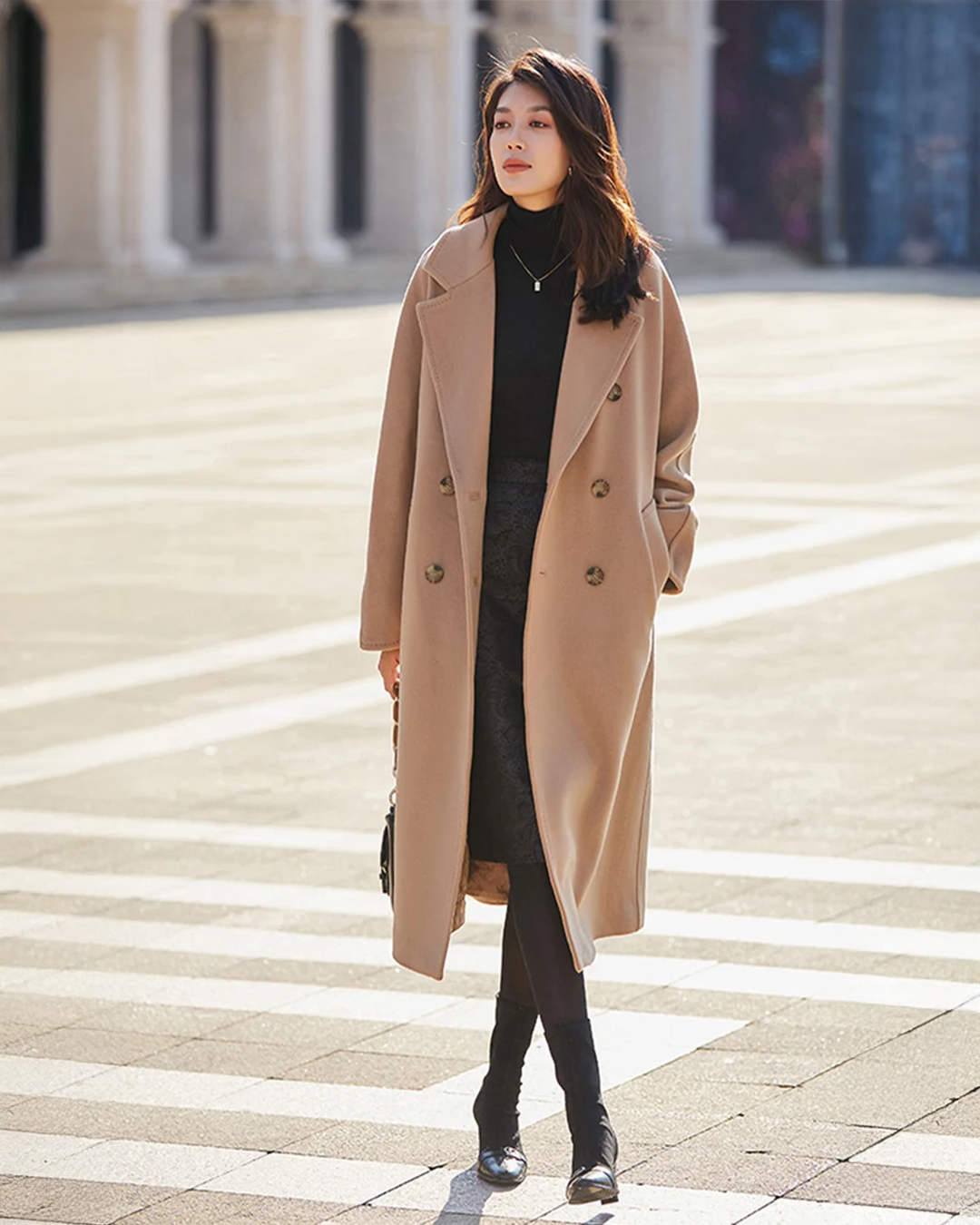 Eria Woolen Trench Coat