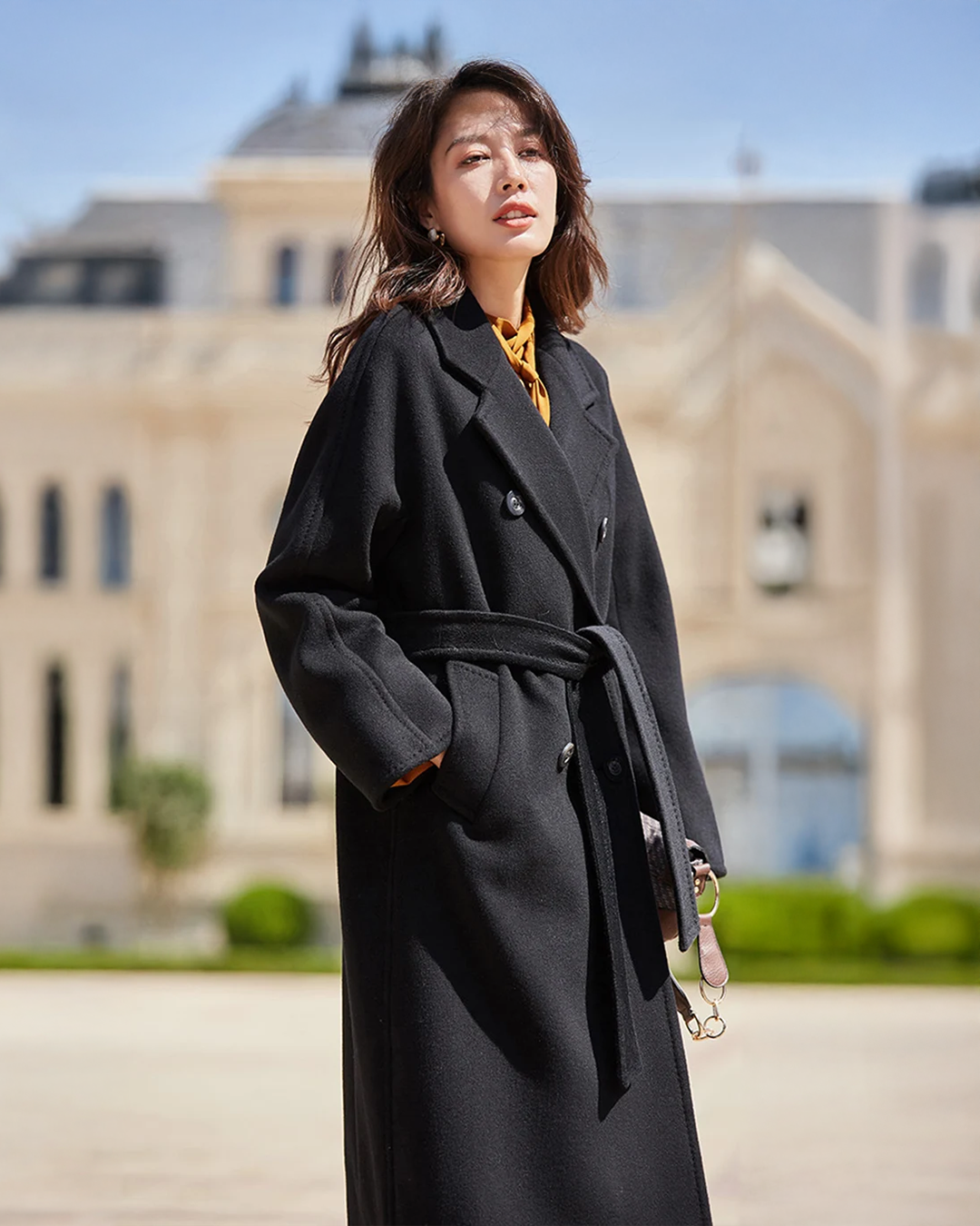 Eria Woolen Trench Coat