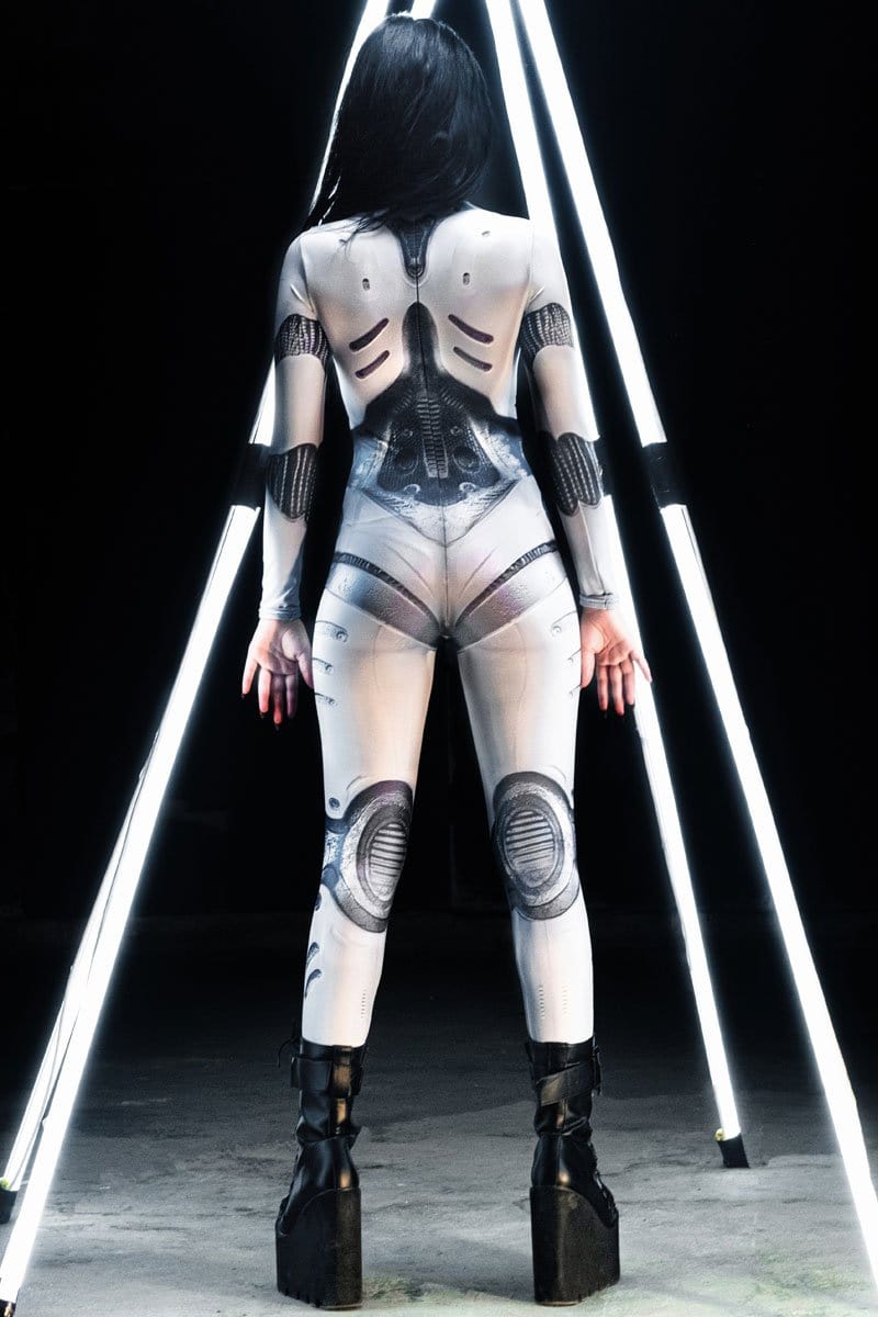 White Droid Cosplay Costume