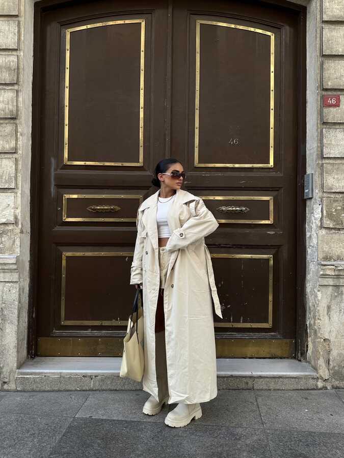 Cream Trench Coat