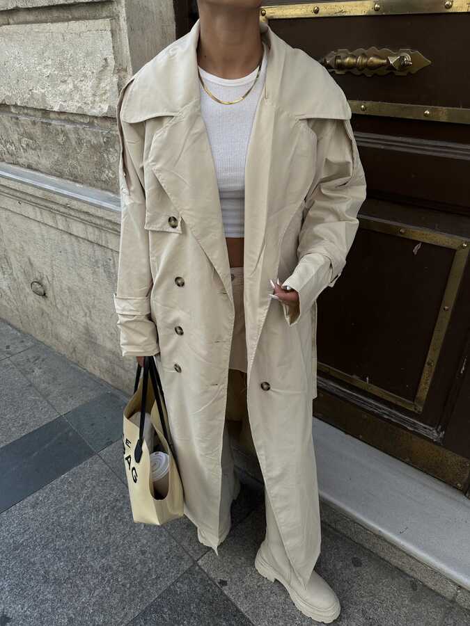 Cream Trench Coat