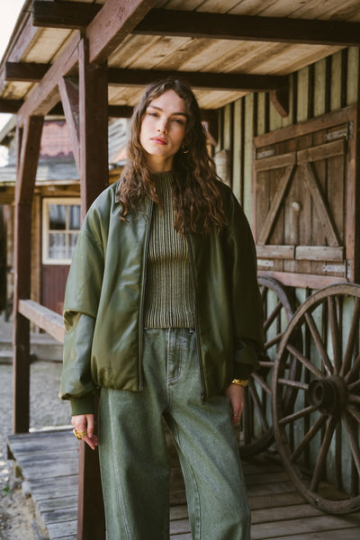 Danny Jacket PU Green One Size