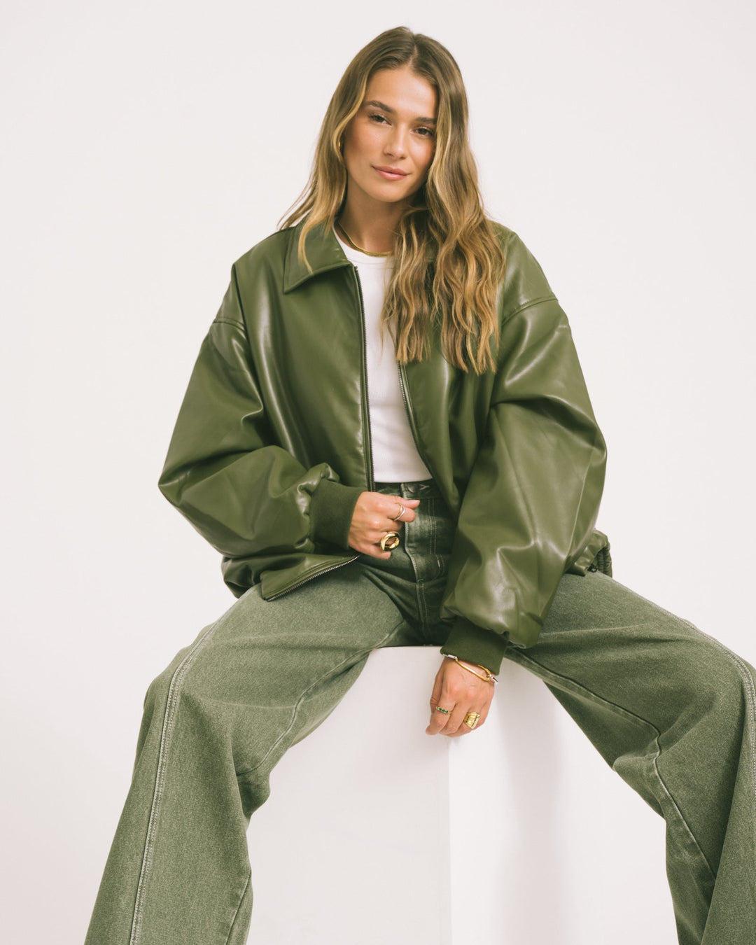 Danny Jacket PU Green One Size