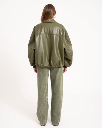 Danny Jacket PU Green One Size