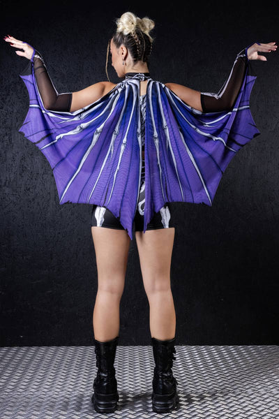 Darkwing Skeleton High Waisted Shorts Set