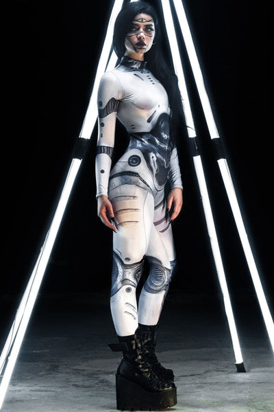 White Droid Cosplay Costume
