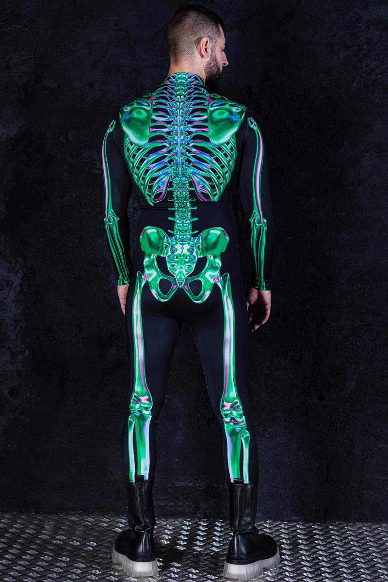Emerald Skeleton Men Costume