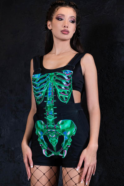 Emerald Skeleton Shortalls