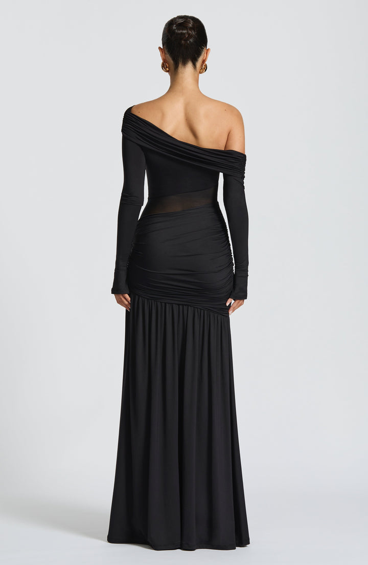 Ittalie Maxi Dress - Black - Celestia Couture