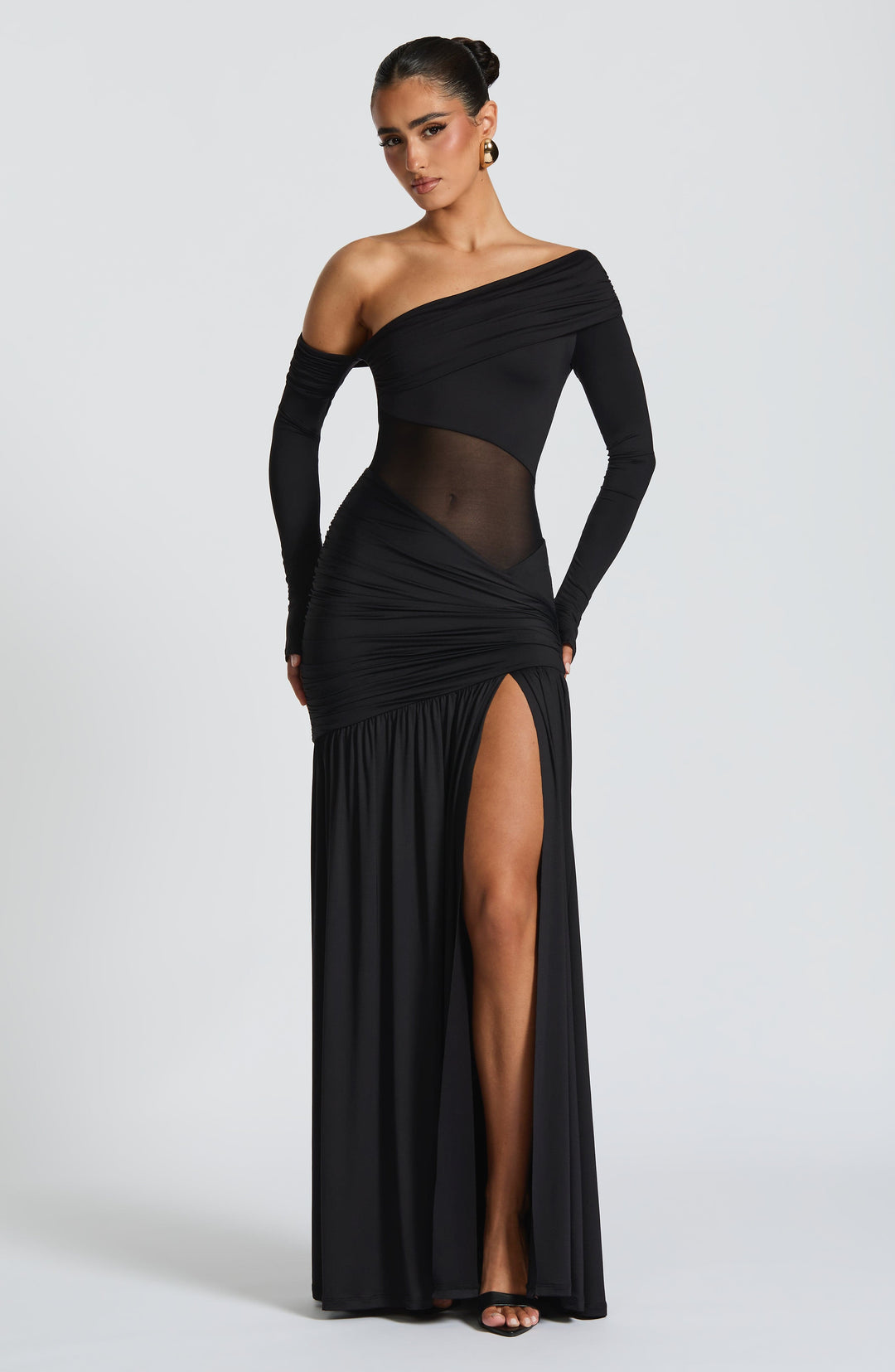 Ittalie Maxi Dress - Black - Celestia Couture