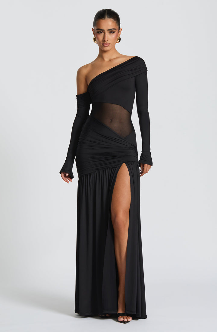 Ittalie Maxi Dress - Black - Celestia Couture