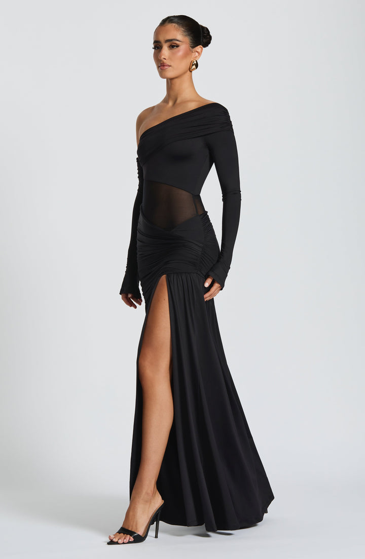 Ittalie Maxi Dress - Black - Celestia Couture