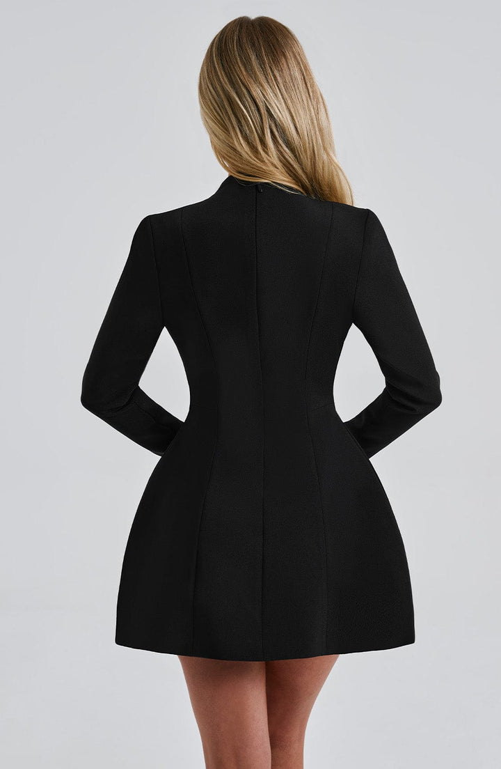 Greta Mini Dress - Black - Celestia Couture