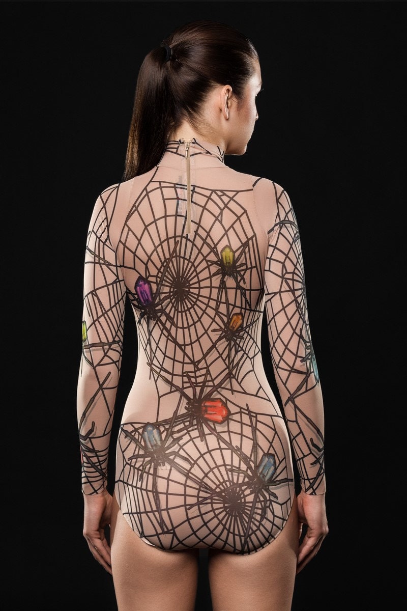 SPIDER QUEEN Tattoo Bodysuit for Women
