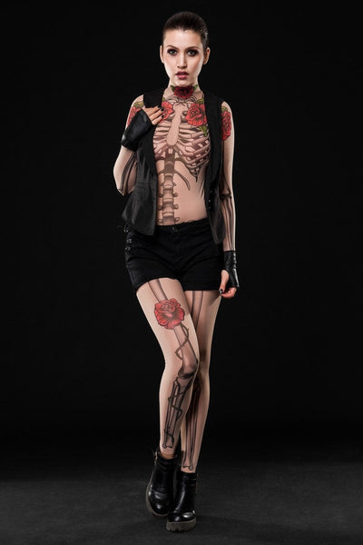 TATTOO SKELETON Bodysuit & Leggings SET