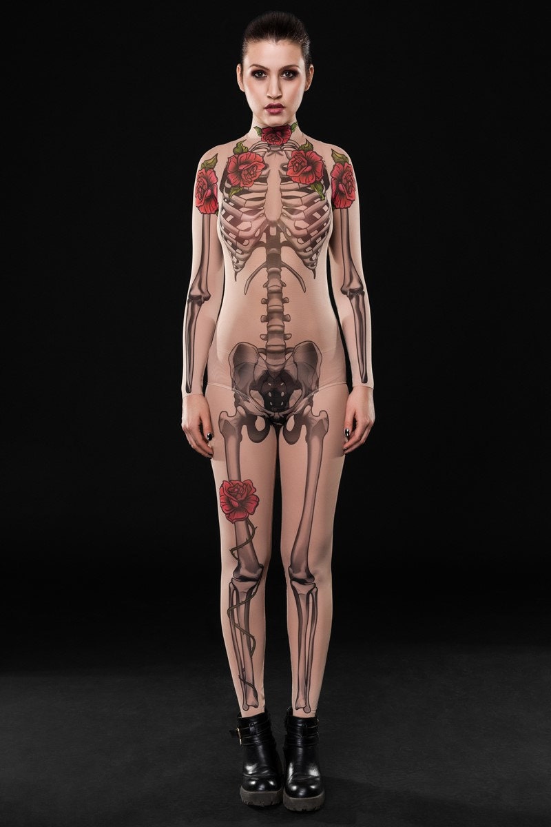 TATTOO SKELETON Bodysuit & Leggings SET