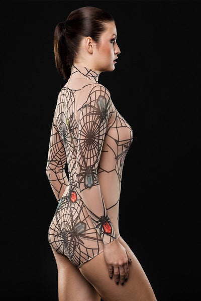 SPIDER QUEEN Tattoo Bodysuit for Women