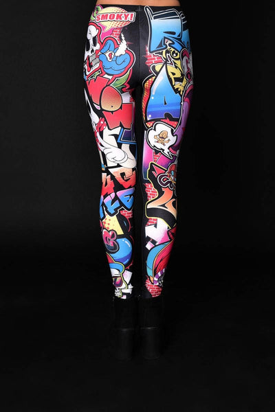 SKULL GRAFFITI STYLE Leggings