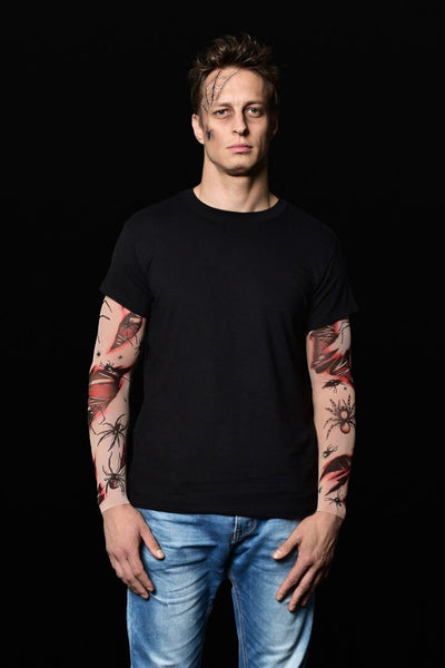 SPOOKY SPIDERS Tattoo T-shirt for Men