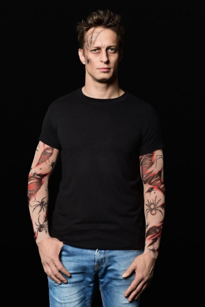 SPOOKY SPIDERS Tattoo T-shirt for Men