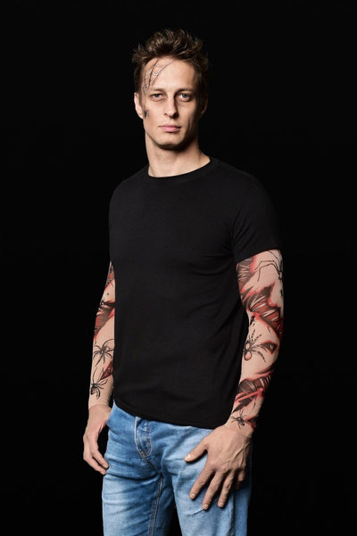 SPOOKY SPIDERS Tattoo T-shirt for Men