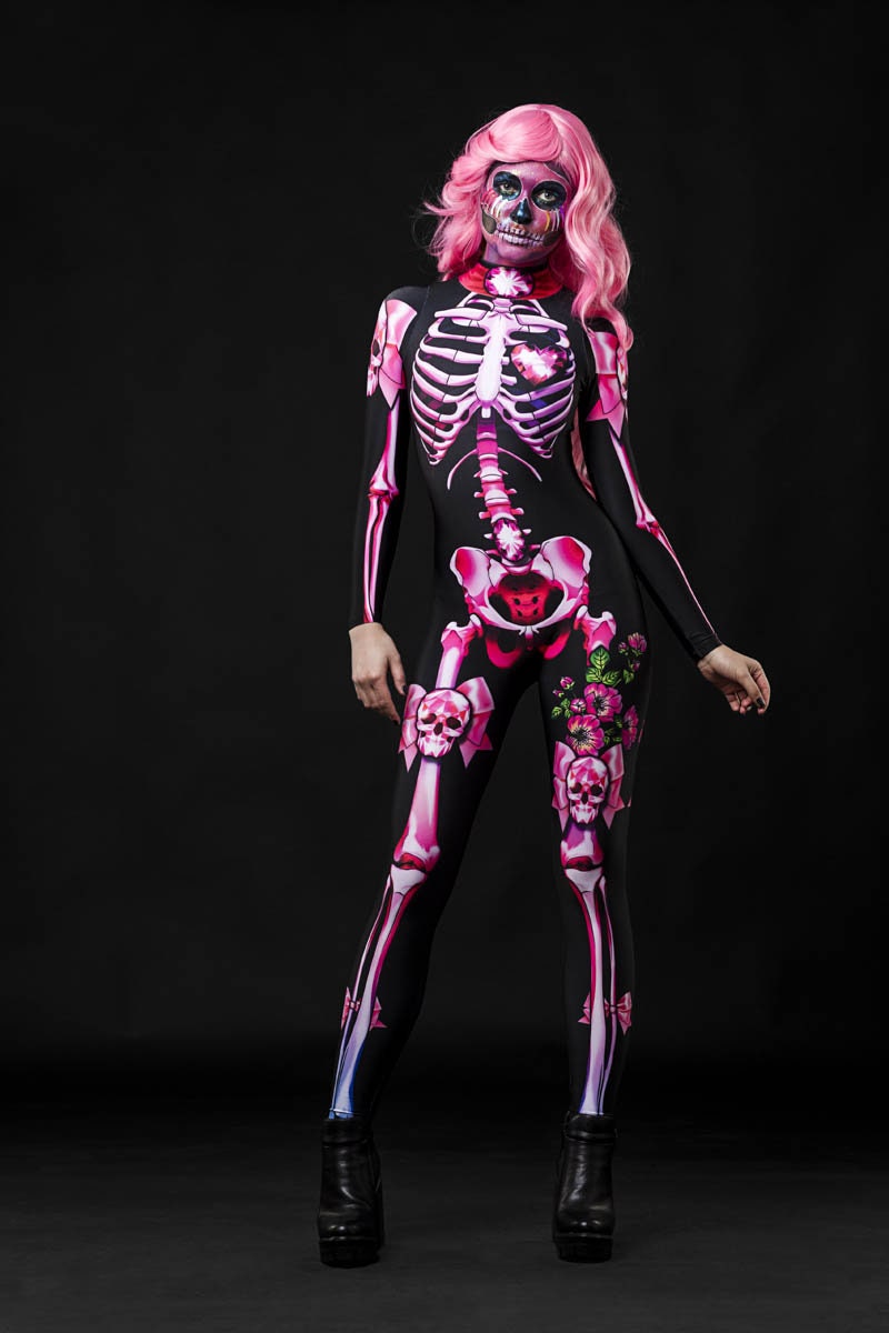 Pink SUGARSKULL SKELETON Costume for Women - Style Solo or Set
