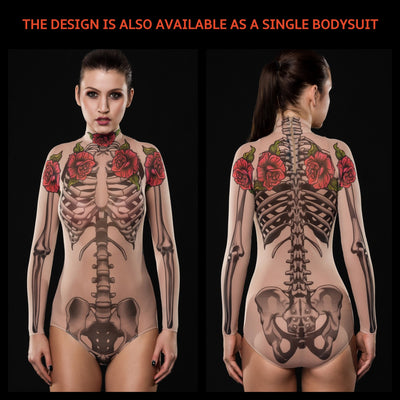 TATTOO SKELETON Bodysuit & Leggings SET