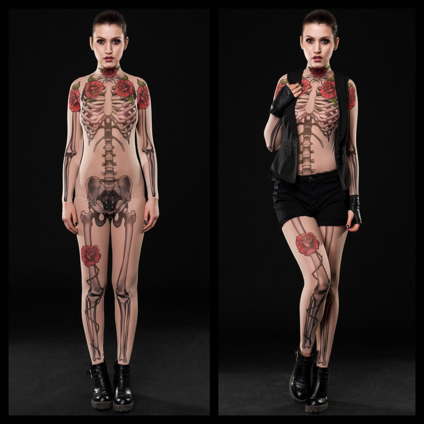 TATTOO SKELETON Bodysuit & Leggings SET