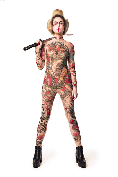YAKUZA STYLE Tattoo Catsuit for Women