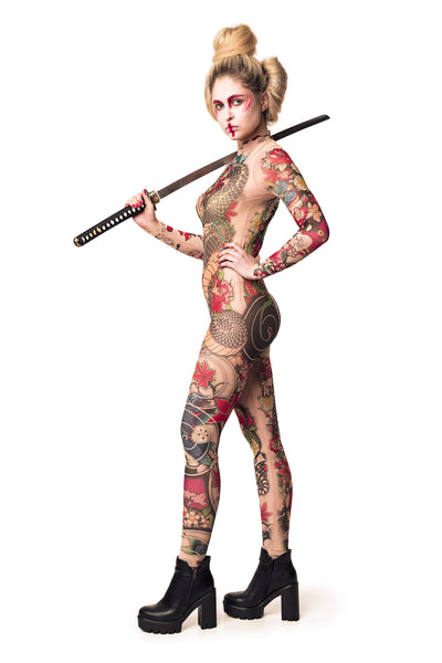 YAKUZA STYLE Tattoo Catsuit for Women