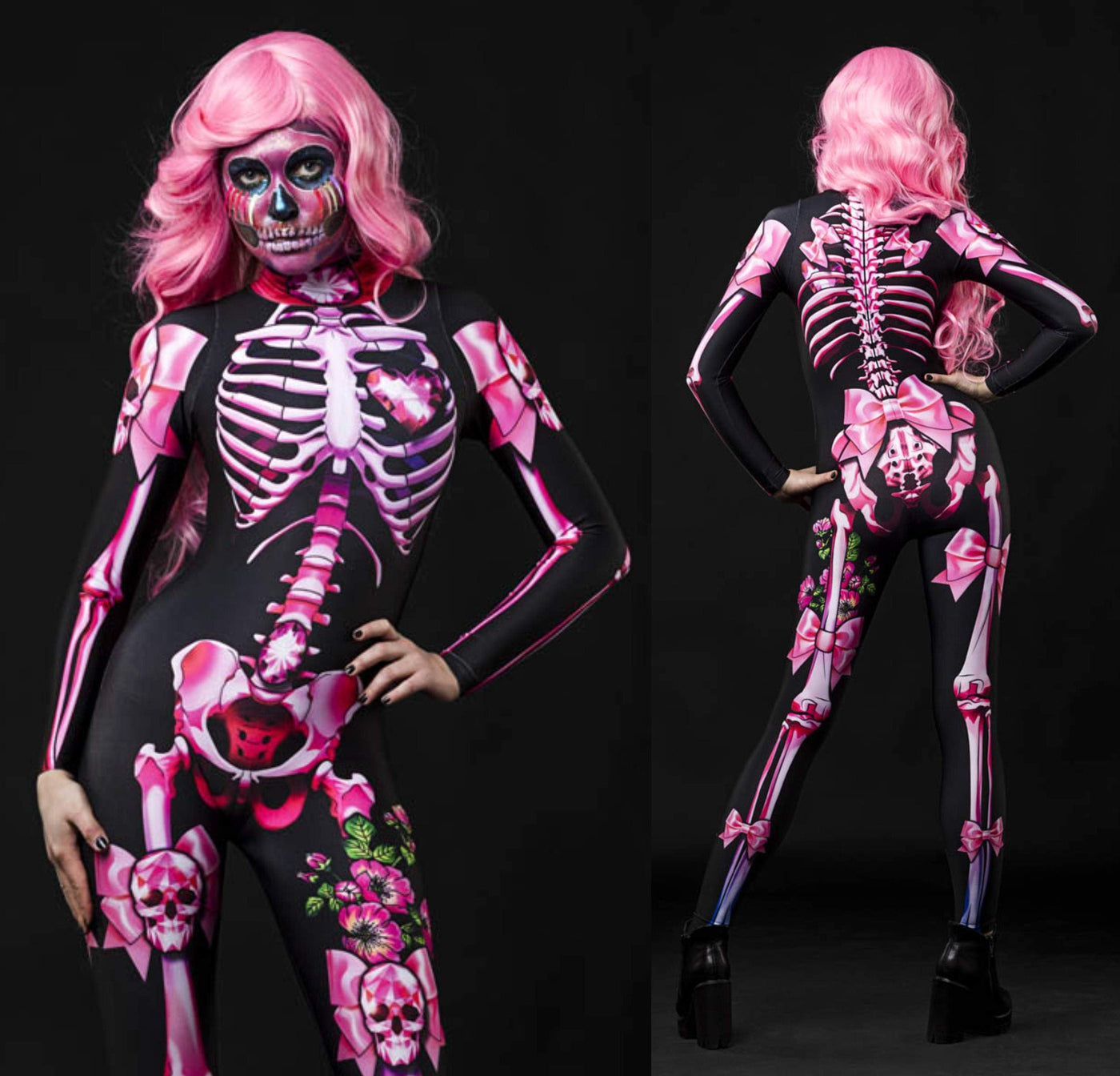 Pink SUGARSKULL SKELETON Costume for Women - Style Solo or Set