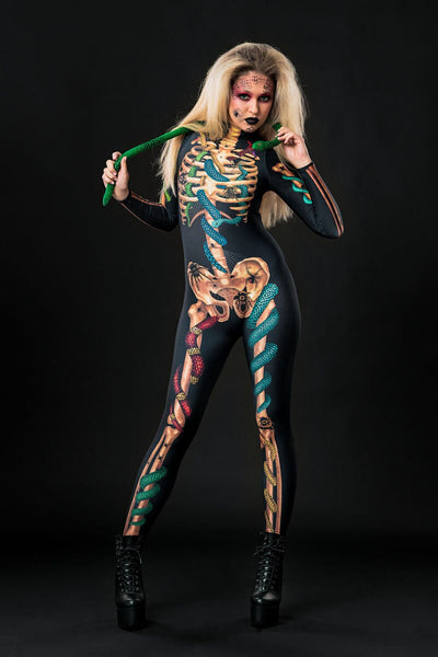 SNAKES & SPIDERS SKELETON Costume for Women