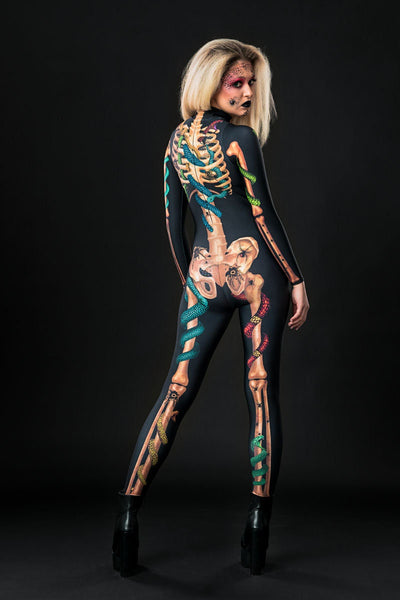 SNAKES & SPIDERS SKELETON Costume for Women