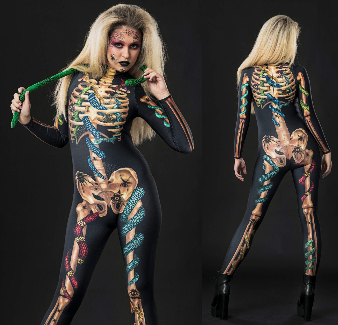 SNAKES & SPIDERS SKELETON Costume for Women
