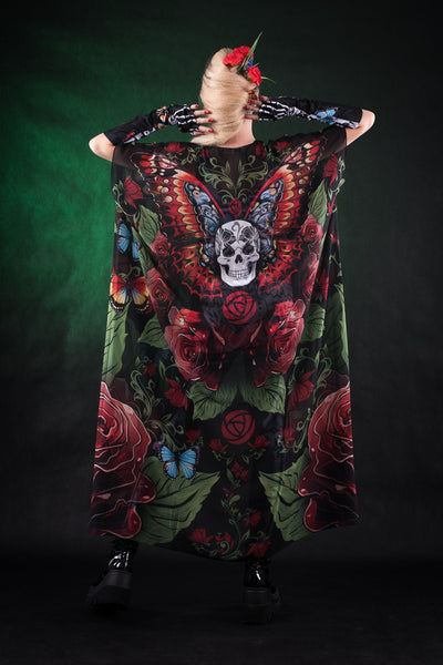 ROSES & BUTTERFLIES Scoop Neck Jumpsuit & Gloves - Style Solo or Set