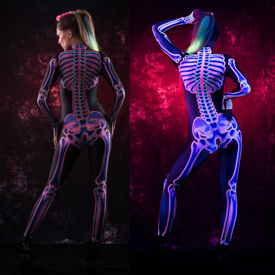 NEON SKELETON Costume for Women - UV Reactive