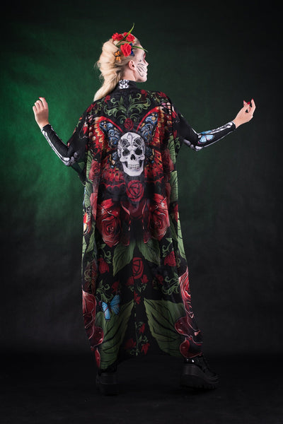 ROSES & BUTTERFLIES SKELETON Costume for Women - Style Solo or Set