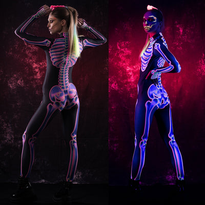 NEON SKELETON Costume for Women - UV Reactive