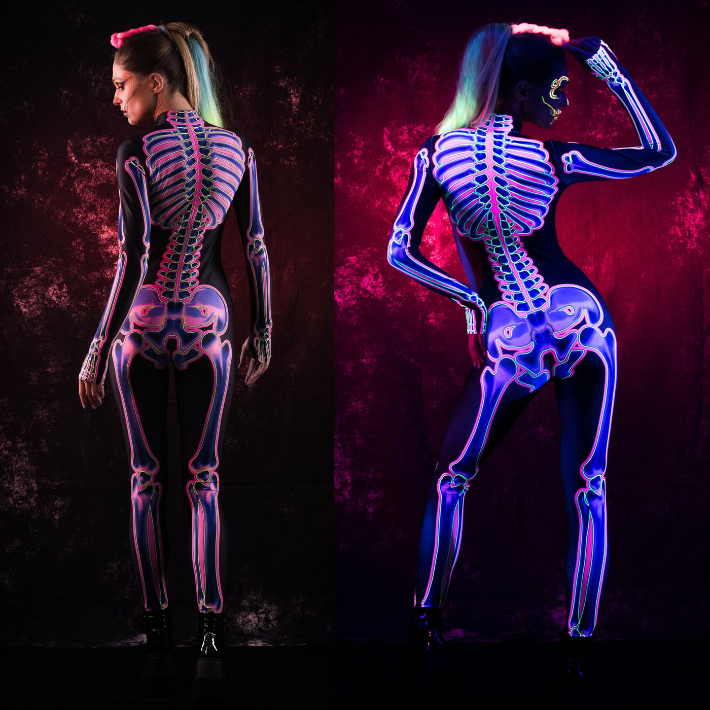 NEON SKELETON Costume for Women - UV Reactive
