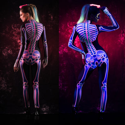 NEON SKELETON Costume for Women - UV Reactive