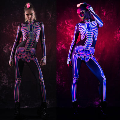 NEON SKELETON Costume for Women - UV Reactive