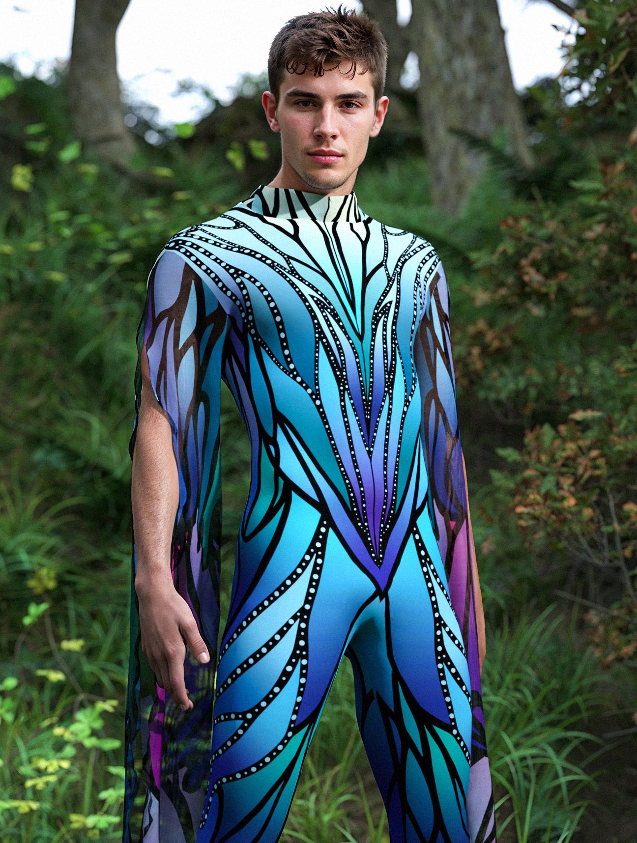 Azure Elemental Male Winged Costume